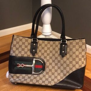 Authentic Gucci horsebit tote